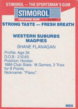 1990 Stimorol NRL #143 Shane Flanagan Back